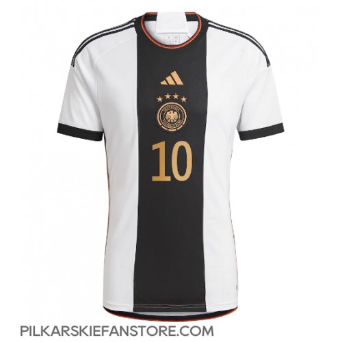 Tanie Strój piłkarski Niemcy Serge Gnabry #10 Koszulka Podstawowej MŚ 2022 Krótkie Rękawy
